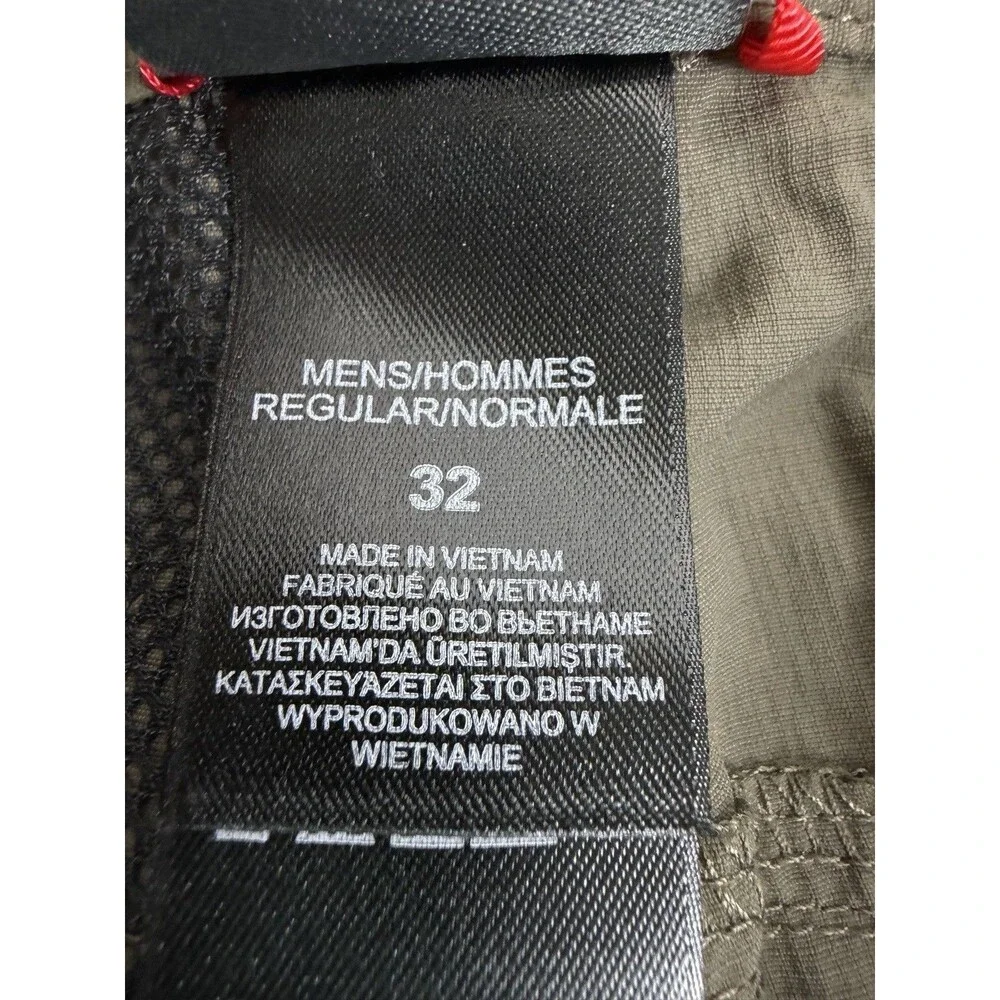 The North Face 100%Nylon Trail, Hiking Cargo Shorts Mens 34 Dark Green